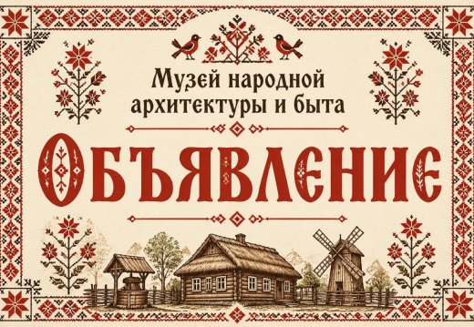 У сувязі з перадсвяточным днём - 8 мая 2026 года, экспазіцыя музея закрываецца на гадзіну раней - у 18:00